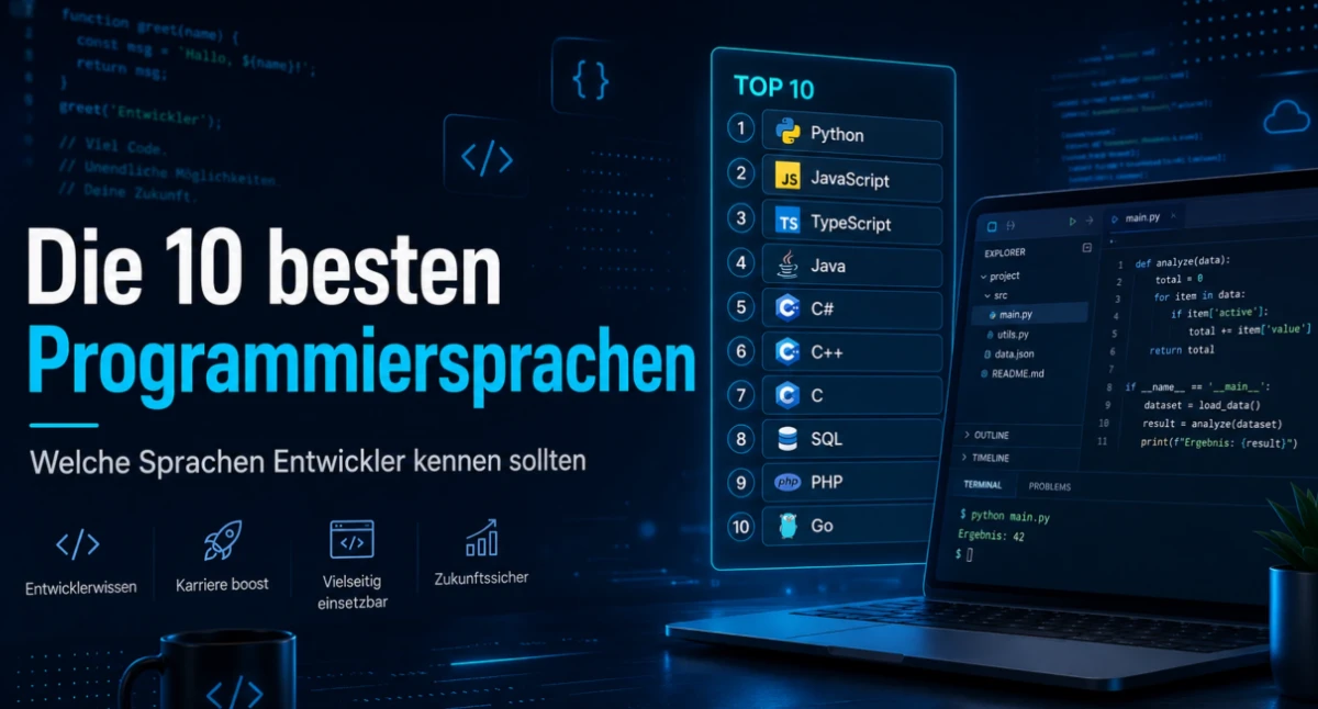 10 wichtigsten Programmiersprachen
